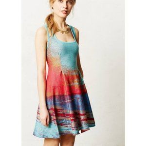 Anthropologie Cecilia Prado Horizons Teal Dress